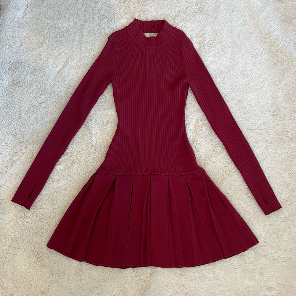 NWT Free People Emmy Mini Dress in Aged Red Size XS